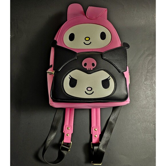 LOUNGEFLY HELLO KITTY KUROMI MY MELODY SANRIO EXCLUSIVE BACKPACK 11" BRAND NEW! - Picture 7 of 16